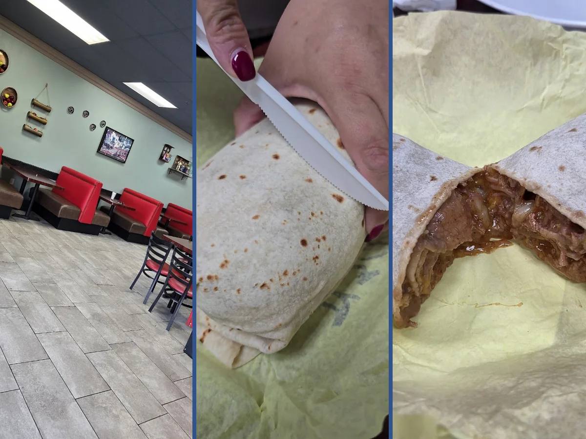 Fresh burritos served in a bright setting.