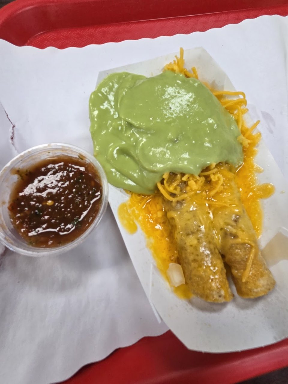 Menu display for a casual Mexican restaurant.